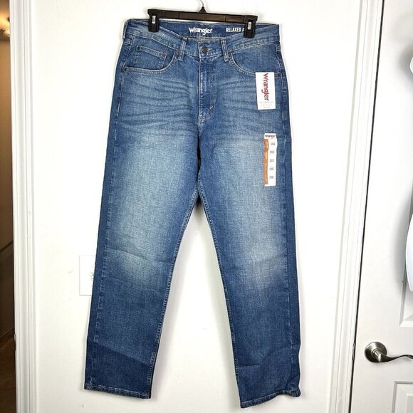 Wrangler Men’s Relaxed Fit Straight Leg Jeans Size 33 x 32 Blue Medium Wash NWT - Picture 6 of 9